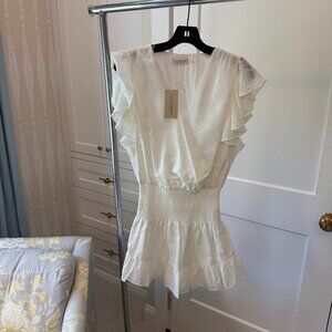 Ramy Brook “Bridget” Dress in White Jacquard (XS, NWT)